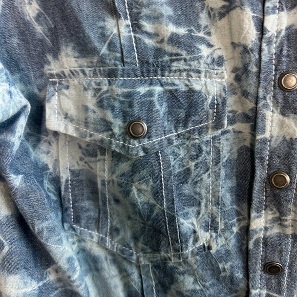 ISDA & Co. Denim Tie Dye  Snap Shirt Size Small - Picture 5 of 9